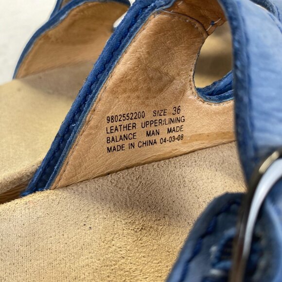 Dansko Women's Susie Platform Cork Wedge Sandal,Buckle, Blue Size 36,Clog - Picture 6 of 16